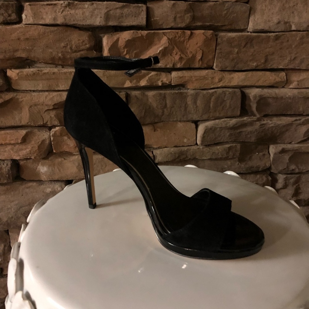 White House Black Market Black Suede Heel